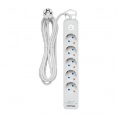Удлинитель Duwi 2хUSB 5гн 3м с/з 32068 5